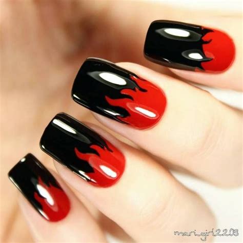 45 Stylish Red And Black Nail Designs Youll Love ️🖤 Be Modish