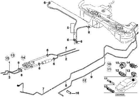 Fuel Pipe And Mounting Parts 2000 BMW 323Ci Coupe E46