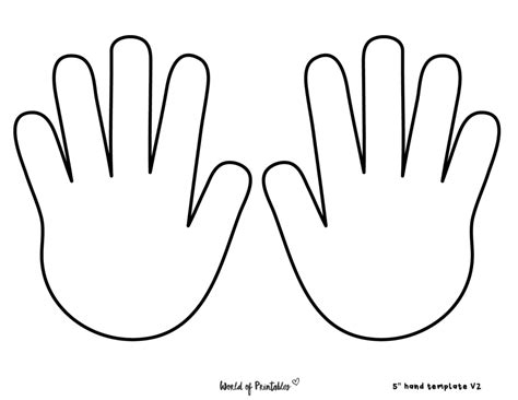 32 Hand Outline Printable Templates Hand Outline Templates Printable