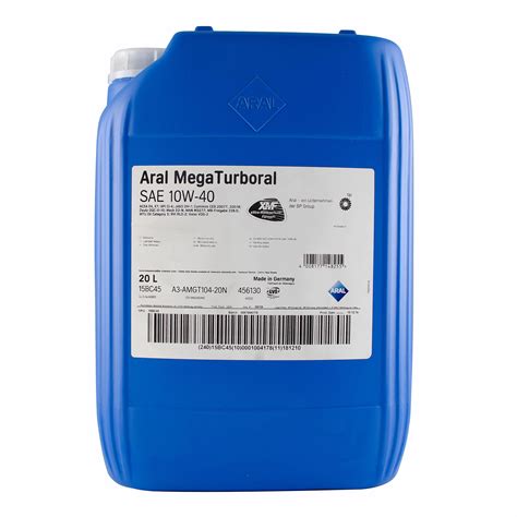 ᐉ Моторное масло Aral MegaTurboral 10W 40 20 л