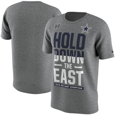 Men's Dallas Cowboys Nike Heathered Gray 2016 NFC East Division ...