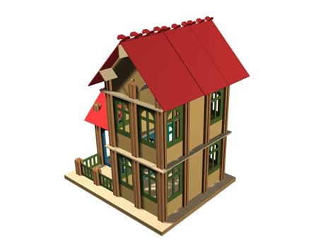 Cardboard House 3d Model