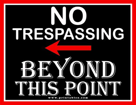 25 Printable No Trespassing Signs Free Download