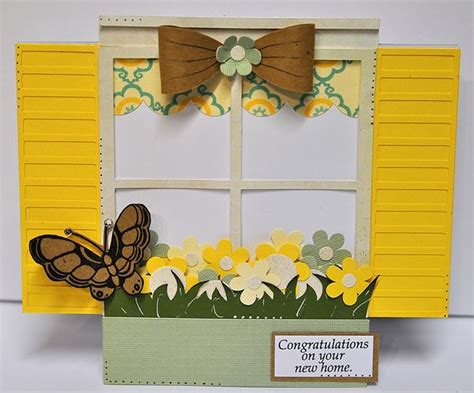 The Cutting Cafe Window Sill Shaped Card Settemplate Cutting File