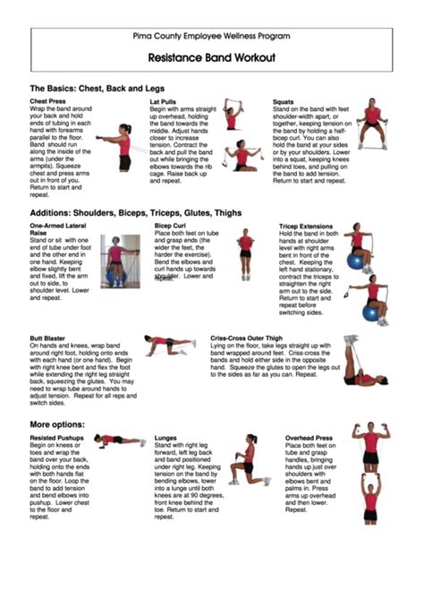 Free Printable Resistance Band Exercise Chart Pdf Printable Templates