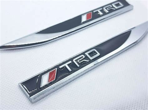 Toyota Trd Side Wings Fenders Badge Set Aluminium Stickers X Corolla