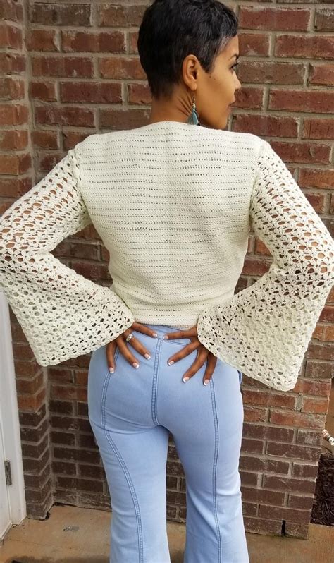 Crochet Top Pattern Crochet Clothing Pattern Bell Sleeve Weave Crochet