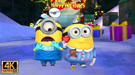 Minion Rush Doctor Carl And Pajama Bob Minion At Minion Rush Christmas