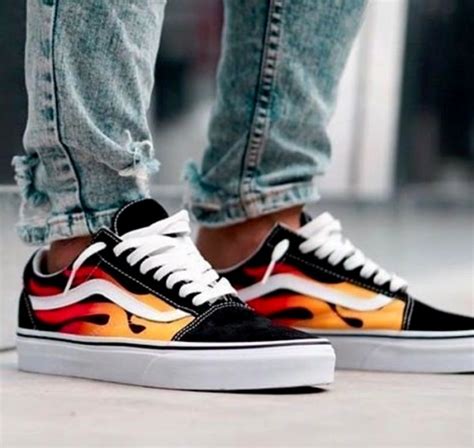 Venta Vans Old Skool Fuego En Stock