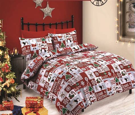 Christmas Festive Duvet Cover Polycotton Bedding Sets Santa Snowman - China Bedding Set and Bed ...