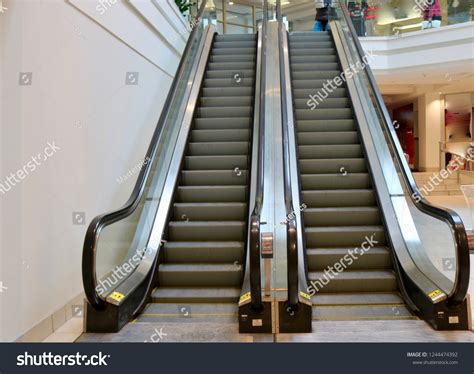 Mall Escalator Ramps Stock Photo 1244474392 Shutterstock