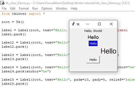 Python Tkinter Label Class Tutorial With Programming Examples