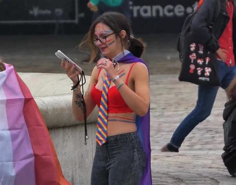 Pretty Candid Pride Girl In A Red Bra With Nice Tits Candid Best Premium