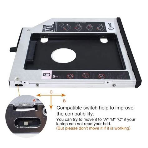 SATA 9 5 Mm Hard Drive Caddy For Laptop CD DVD ROM Drive Slot 12 7 MM