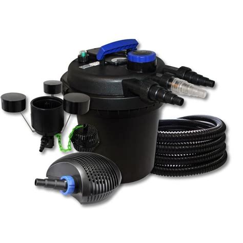 SunSun Kit filtration de bassin à pression 10000l avec 11W UVC 40W