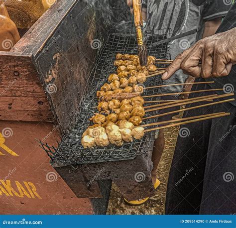 The Delicious Street Food in Indonesia Stock Photo - Image of food ...