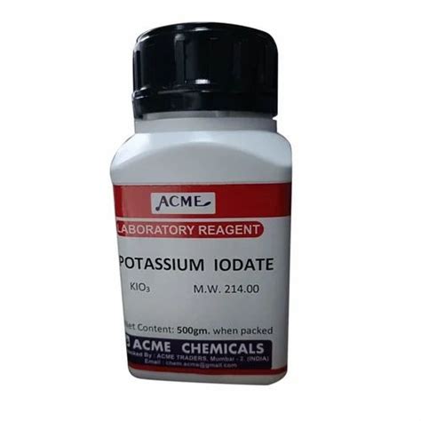 Gm Acme Potassium Iodate Grade Standard Ip At Rs Kg In Mumbai