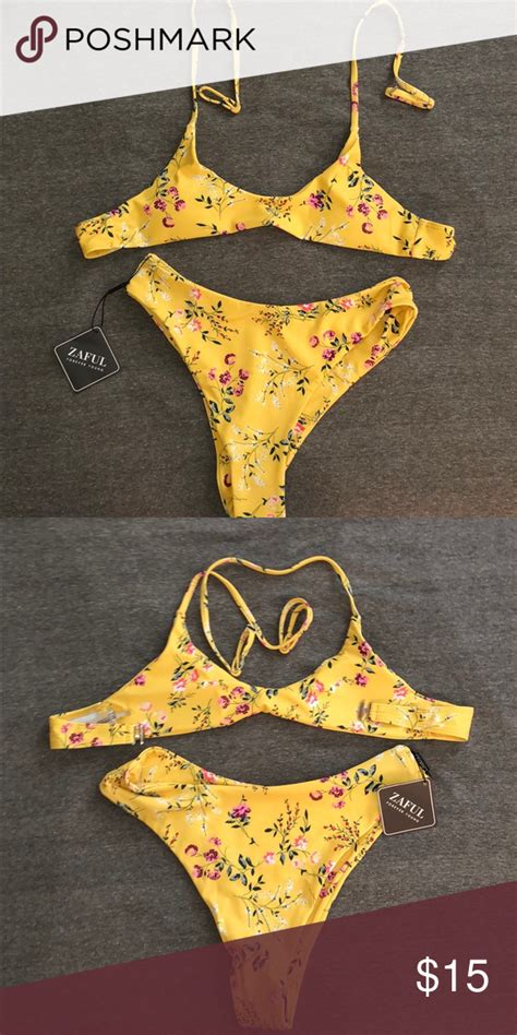 Yellow Floral Bikini Floral Bikini Bikinis Yellow Floral