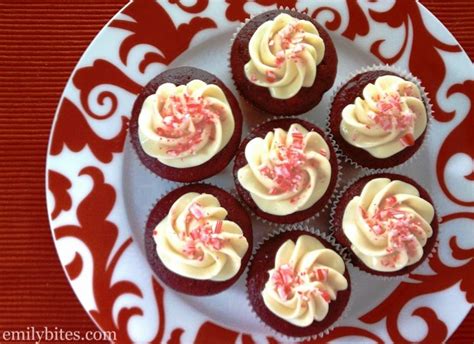 Red Velvet Cupcakes With Peppermint Cream Cheese Frosting Emily Bites