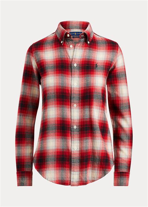 Classic Fit Plaid Twill Shirt Voor Women Ralph Lauren® Nl