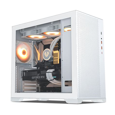 Vetroo AL-MESH-7C White Compact ATX PC Case, Front Power Supply, Top ...