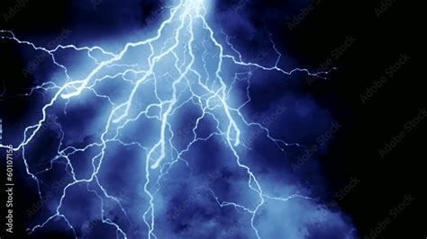 Blue lightning Stock Video | Adobe Stock