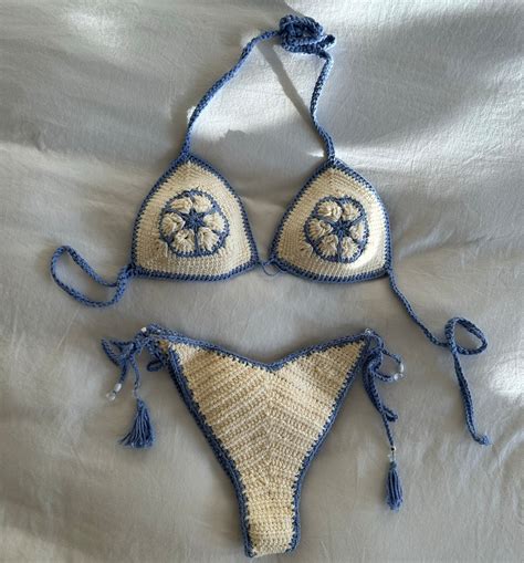 Crochet Sand Dollar Bikini Etsy