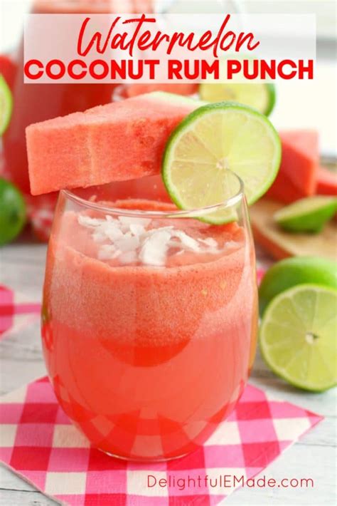 Watermelon Coconut Rum Punch The BEST Rum Punch Cocktail