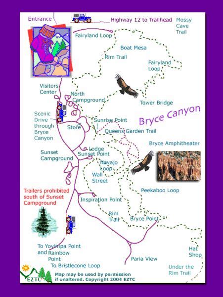 Bryce Canyon National Park Trails Map | Bryce canyon national park ...