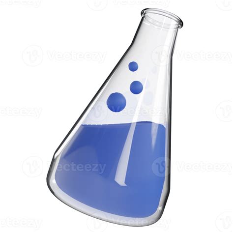 D Chemistry Transparent Flask Illustration Premium Png Png