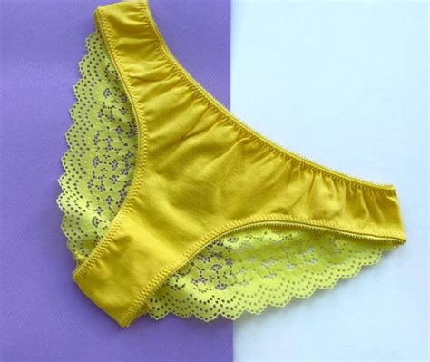 Cotton Yellow Panties Sexy Underwear Organic Lingerie Etsy