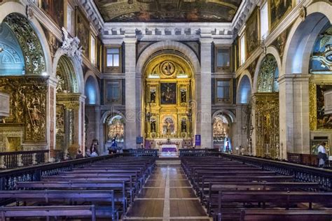 Baroque Interior Of The Jesuit Church Of Saint Roch Sao Roque In