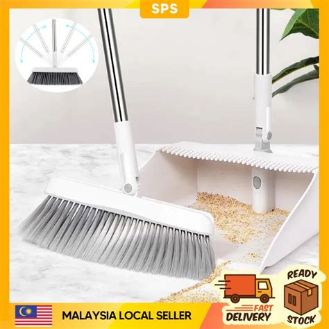 SPS 2 IN 1 FOLDABLE BROOM AND DUSTPAN SET SWEEPER MAGIC BROOM