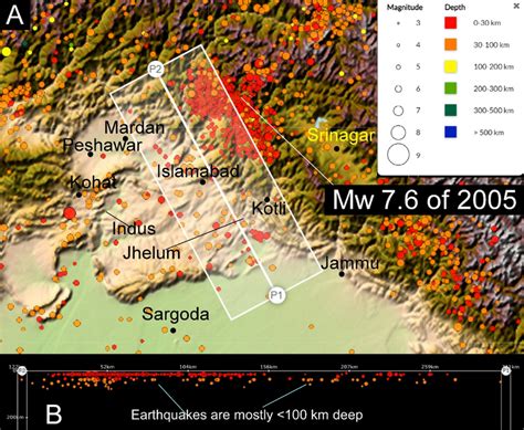 Google terrain image with active geomorphic features mapped in and ...