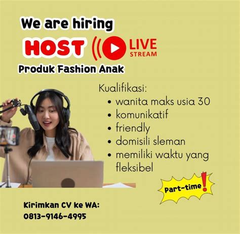 Lowongan Kerja Host Live Streaming Di Hi Ammar Id LokerJogja ID