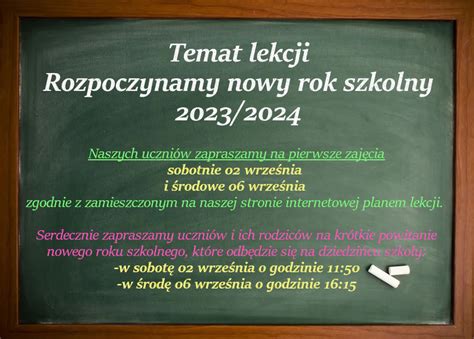 Rozpoczęcie nowego roku szkolnego 2023 2024 Szkoła Polska im