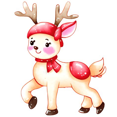 Cute Christmas Reindeer Graphic · Creative Fabrica