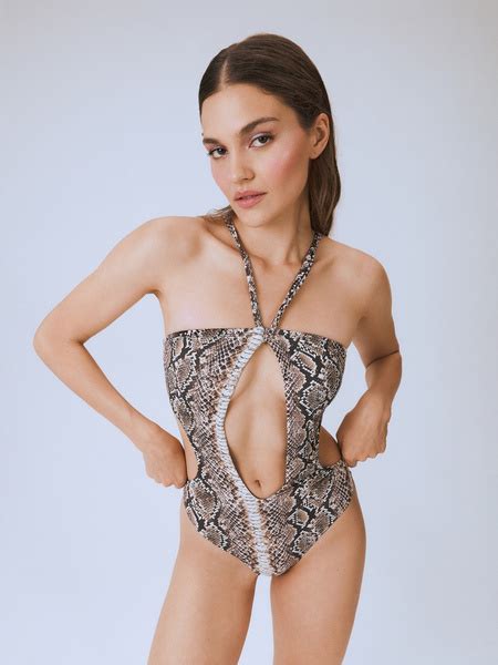 Купальник слитный Женский Infinity Lingerie коричневый размер 48