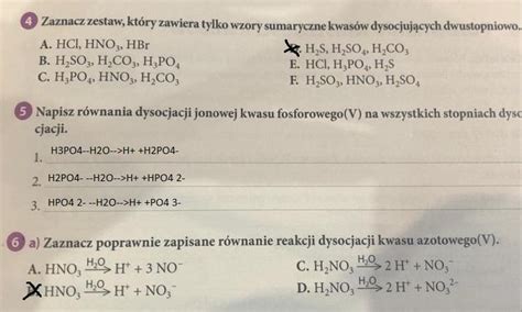 4 Zaznacz zestaw który zawiera tylko wzory sumaryczne kwasów