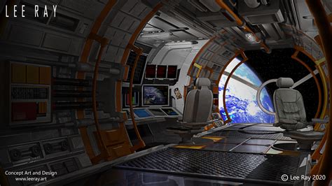 Interior Space Station Concept Art