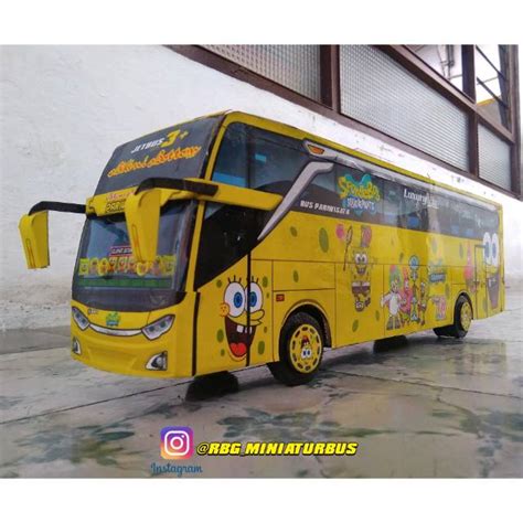Jual Miniatur Bus Spongebob Squarepants JB Livery Terbaru A K A Bikini Bottom Skala