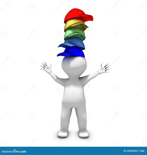 Wearing Many Hats Stock Illustration Illustration Of Clothes 23056640