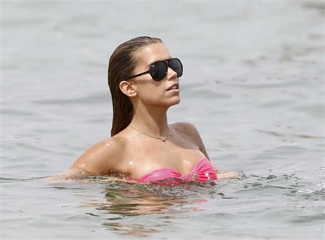 Sylvie Van Der Vaart Showing Off Her Hot Body In A Tiny Pink Bikini At The Beach Porn Pictures