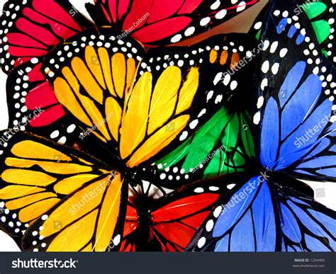 A Group Of Colorful Butterflies Stock Photo 1294489 Shutterstock