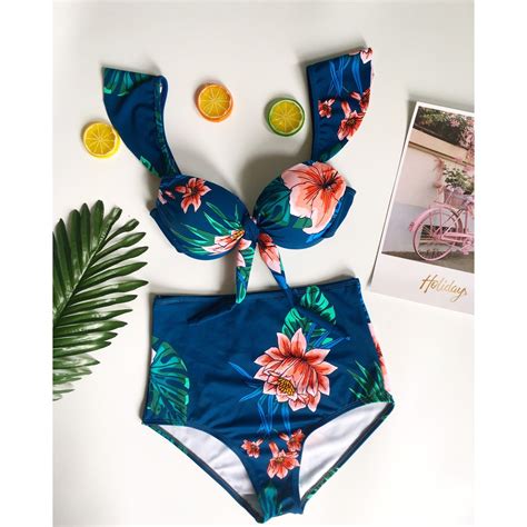 Bikini With Big Rose Fairy Petals Shopee Malaysia