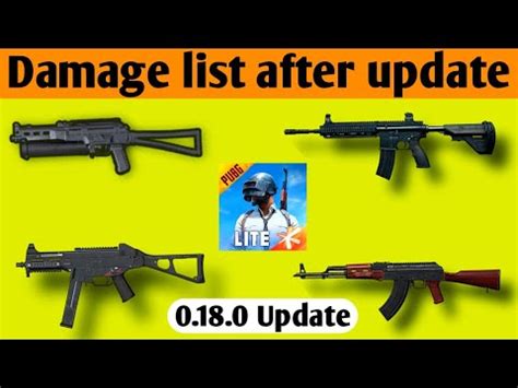 Pubg Lite Gun Damage List Gun Guide Pubg Mobile Lite Pubg Lite