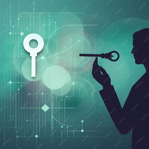 Premium AI Image | Stylized Image of Person Holding a Key with a Chart
