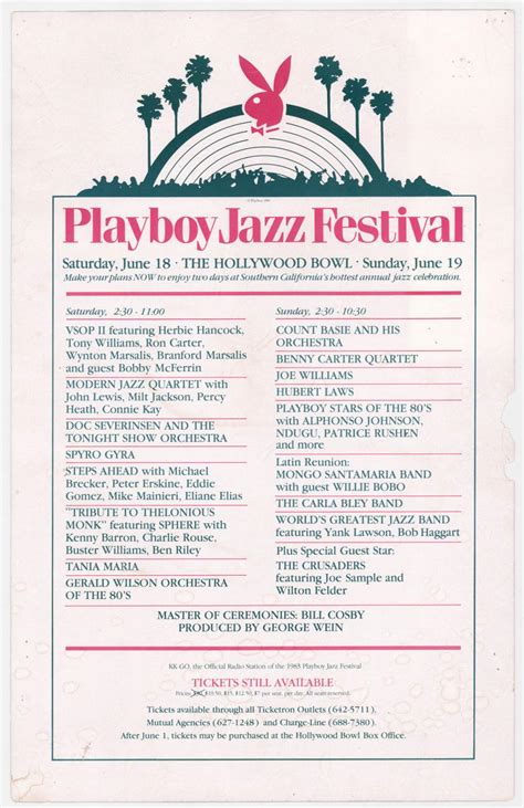 Bid Now 1983 Playboy Jazz Festival Concert Poster March 4 0123 9 00