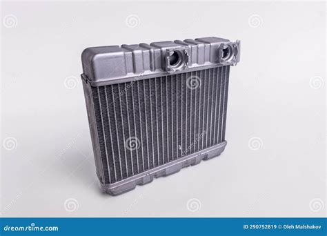 The Radiator Of The Car Interior Heater Auto Spare Parts Stock Image