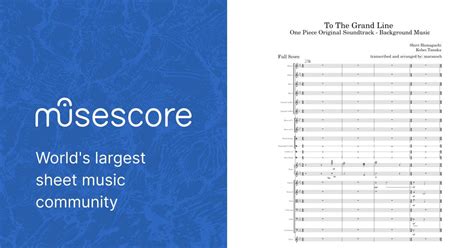 To The Grand Line One Piece Ost Bgm Kohei Tanaka Maranoch Sheet